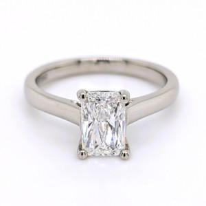 Platinum 1.50ct Radiant Cut Diamond Solitaire Ring murray co jewellers belfast murray co jewellers belfast