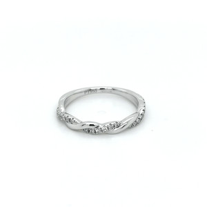 Platinum 0.17ct Diamond Twist Style Wedding Ring murray co jewellers belfast