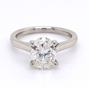 Platinum 2.08ct Oval Diamond Solitaire Engagement Ring murray co jewellers belfast