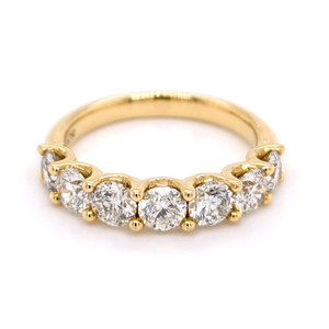 18ct Yellow Gold 2.15ct 7 Stone Round Brilliant Diamond Ring murray co jewellers belfast eternity rings wedding rings
