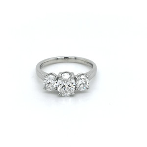 Platinum 1.92ct Lab Grown Oval Diamond 3 Stone Ring murray co jewellers belfast Platinum 1.92ct Lab Grown Oval Diamond 3 Stone Ring murray co jewellers belfast