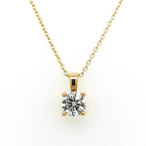 18ct Yellow Gold 0.90ct Lab Grown Diamond Solitaire Pendant murray co jewellers belfast