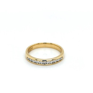 18ct Yellow Gold 0.25ct Diamond Channel Set Wedding Ring murray co jewellers belfast