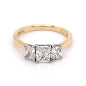 18ct Yellow Gold 1.02ct Radiant Diamond 3 Stone Ring murray co jewellers belfast 18ct Yellow Gold 1.02ct Radiant Diamond 3 Stone Ring murray co jewellers belfast