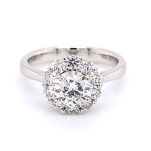 Platinum 1.55ct Lab Grown Round Brilliant Diamond Cluster Ring murray co jewellers belfast