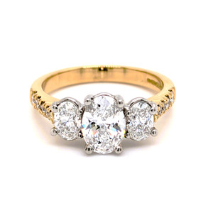18ct Yellow Gold 1.90ct Oval Diamond 3 Stone Ring murray co jewellers belfast engagement ring 18ct Yellow Gold 1.90ct Oval Diamond 3 Stone Ring murray co jewellers belfast engagement ring