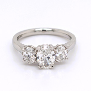 Platinum 1.51ct Oval Diamond Graduated 3 Stone Ring murray co jewellers belfast engagement rings wedding rings gemstone rings jewellery Platinum 1.51ct Oval Diamond Graduated 3 Stone Ring murray co jewellers belfast engagement rings wedding rings gemstone rings jewellery