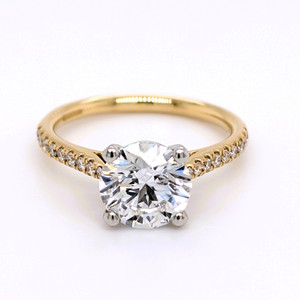 18ct Yellow Gold 2.17ct Lab Grown Diamond Solitaire Ring murray co jewellers belfast engagement rings