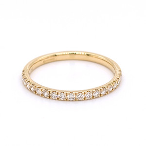 18ct Yellow Gold 0.26ct Diamond Claw Set Wedding Ring murray co jewellers belfast