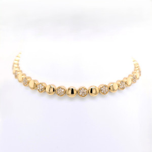 14ct Yellow Gold 0.65ct Diamond Round Link Bracelet murray co jewellers belfast