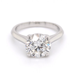 Platinum 3.01ct Lab Grown Round Brilliant Diamond Solitaire Ring murray co jewellers belfast