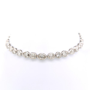 9ct White Gold 4.78ct Lab Grown Mixed Cut Diamond Bracelet murray co jewellers belfast