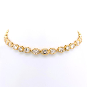 9ct Yellow Gold 4.79ct Mixed Cut Lab Grown Diamond Bracelet murray co jewellers belfast