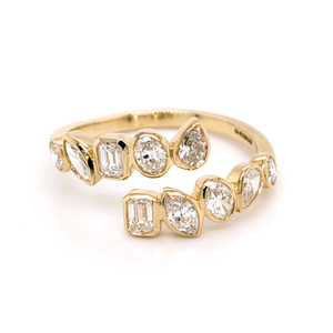 9ct Yellow Gold 0.92ct Lab Grown Mixed Cut Diamond Ring murray co jewellers belfast