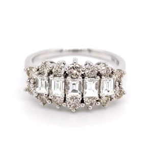 14ct White Gold 1.40ct Diamond Boat Style Cluster Ring murray co jewellers belfast engagement rings
