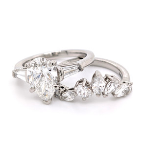 Platinum 3.63ct Lab Grown Diamond Engagement & Wedding Ring Set murray co jewellers belfast