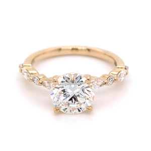 18ct Yellow Gold 2.39ct Lab Grown Round Brilliant Diamond Solitaire Ring murray co jewellers belfast engagement rings