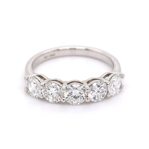 Platinum 1.54ct Lab Grown Diamond 5 Stone Ring murray co jewellers belfast eternity rings