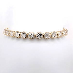 9ct Yellow Gold 11.82ct Lab Grown Diamond Rub Over Tennis Bracelet murray co jewellers belfast bracelets