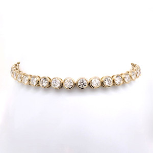 9ct Yellow Gold 7.86ct Lab Grown Diamond Rub Over Tennis Bracelet murray co jewellers belfast bracelets