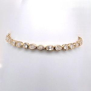 9ct Yellow Gold 5.28ct Lab Grown Mixed Cut Diamond Bracelet murray co jewellers belfast