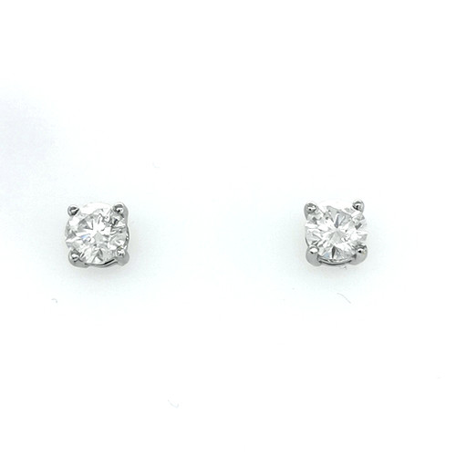 18ct white gold diamond solitaire earrings murray co jewellers belfast