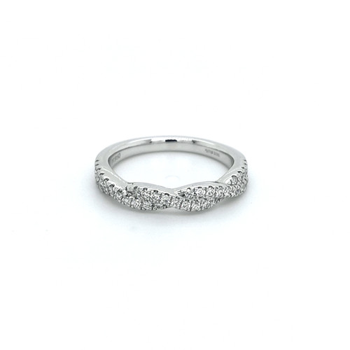 platinum diamond twist eternity wedding ring murray co jewellers belfast