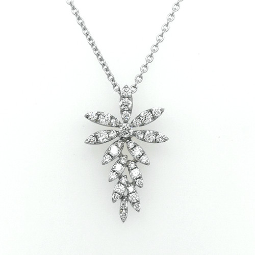 18ct white gold diamond flower pendant murray co jewellers belfast