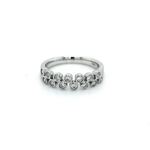 platinum diamond rub over set eternity ring murray co jewellers belfast