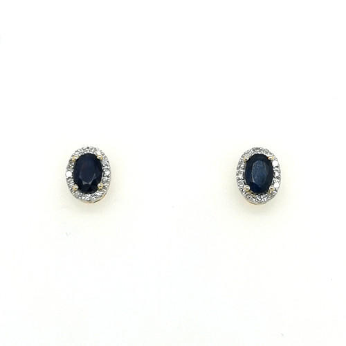 14ct yellow gold sapphire and diamond oval cluster earrings murray co jewellers belfast 14ct yellow gold sapphire and diamond oval cluster earrings murray co jewellers belfast