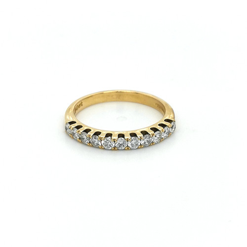 18ct Yellow Gold Claw Set 0.50ct Diamond Eternity Ring murray co jewellers belfast