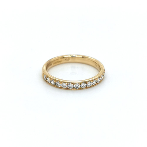 18ct Yellow Gold 0.35ct Pavé Set Diamond Wedding Ring murray co jewellers belfast