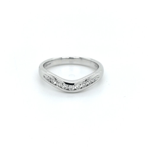 Platinum 0.23ct Channel Set Diamond Shaped Wedding Ring murray co jewellers belfast