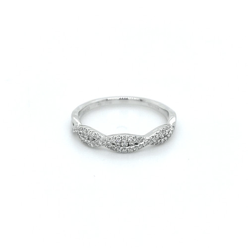 Platinum 0.20ct Diamond Twist Wedding Ring murray co jewellers belfast