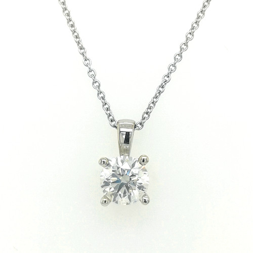 18ct White Gold 1.20ct Round Brilliant Diamond Solitaire Pendant murray co jewellers belfast 18ct White Gold 1.20ct Round Brilliant Diamond Solitaire Pendant murray co jewellers belfast