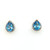 9ct Yellow Gold Pear Shaped Blue Topaz Earrings murray co jewellery belfast