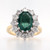 18ct Yellow Gold 2.23ct Emerald & 1.46ct Diamond Cluster Ring diamond ring engagement ring belfast wedding ring eternity ring diamond jewellery