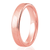 Satin Finish Wedding Ring with Diagonal Faceted Soft Rib Detail