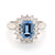 platinum 1.54ct santa aqua & 0.41ct diamond cluster ring murray co belfast jewellery