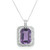 9ct white gold octagon amethyst and diamond pendant murray co jewellers belfast
