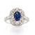 18ct white gold sapphire and diamond cluster ring murray co belfast jewellers