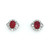 18ct white gold ruby and diamond cluster earrings murray co jewellers belfast