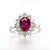 18ct white gold ruby and diamond cluster ring murray co jewellery belfast