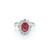18ct white gold ruby and diamond cluster ring murray co jewellery belfast