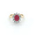 9ct yellow gold ruby and diamond cluster ring murray co jewellers belfast