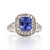 14ct white gold tanzanite and diamond cushion cluster ring murray co jewellers belfast