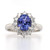 Platinum 1.75ct Tanzanite & 0.58ct Diamond Cluster Ring murray co jewellers belfast