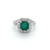 platinum emerald and diamond cluster ring murray co jewellers belfast