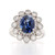 18ct white gold burmese sapphire and diamond cluster ring murray co jewellers belfast