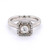 Platinum 0.42ct Diamond Cushion Cluster Engagement Ring murray co jewellers belfast gia certified